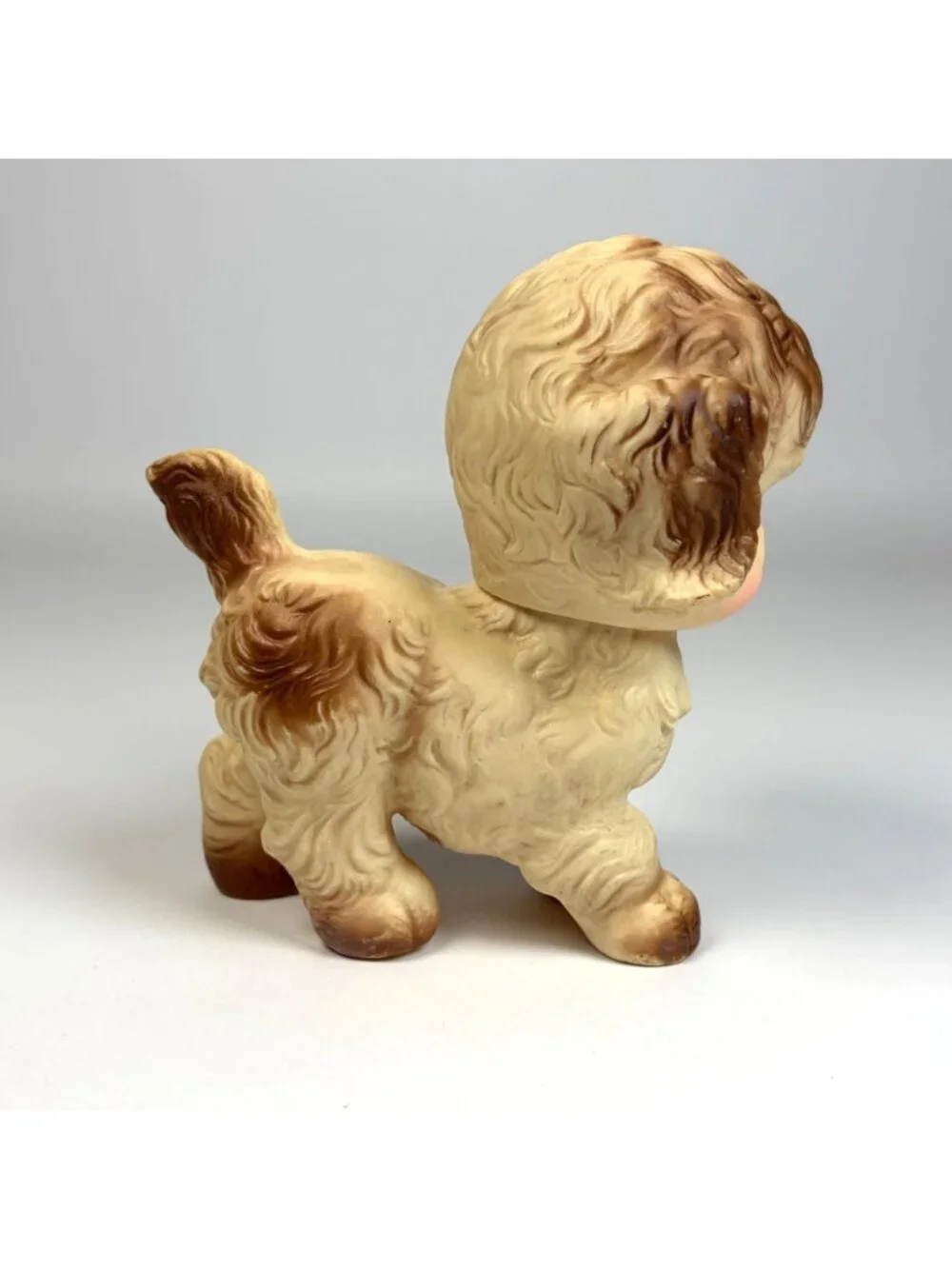 Vintage The Sun Rubber Co. Dog Squeaky Figurine 1950s Baby Toy Nursery Decor